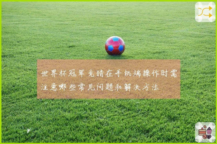 世界杯冠军竞猜在手机端操作时需注意哪些常见问题和解决方法